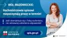 Na grafice jest napis: Woj. mazowieckie. Rachmistrzowie spisowi rozpoczynają pracę w&nbsp;terenie! Jeśli skontaktuje się Tobą rachmistrz, nie odmawiaj udzielenia odpowiedzi! Po prawej stronie widać uśmiechniętą kobietę. Na dole grafiki są cztery małe koła ze znakami dodawania, odejmowania, mnożenia i&nbsp;dzielenia, obok nich napis: Liczymy się dla Polski! Po środku jest adres strony internetowej: spis.gov.pl. W&nbsp;prawym dolnym rogu jest logotyp spisu: dwa nachodzące na siebie pionowo koła, GUS, pionowa kreska, Narodowy Spis Powszechny Ludności i&nbsp;Mieszkań 2021.